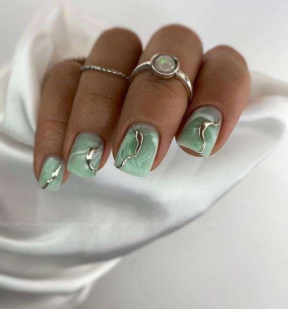 65 Beautiful Green Nail Art Designs for 2024 фото №6 65 Beautiful Green Nail Art Designs for 2024 фото №6