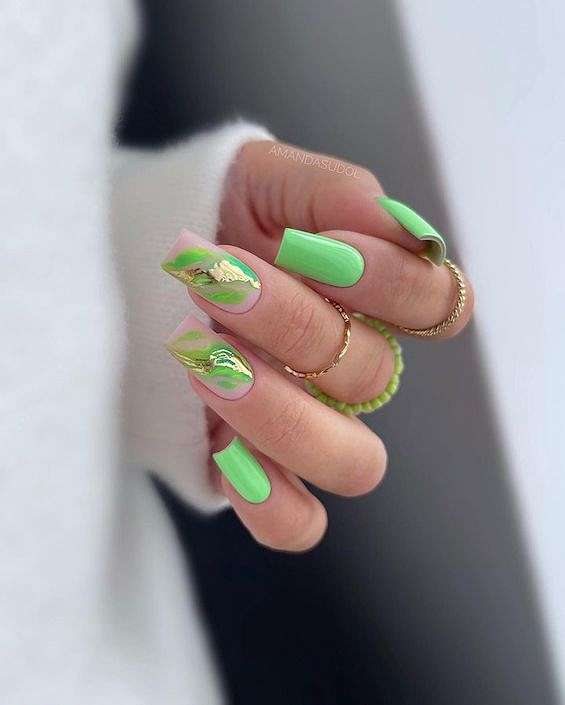 65 Beautiful Green Nail Art Designs for 2024 фото №42 65 Beautiful Green Nail Art Designs for 2024 фото №42