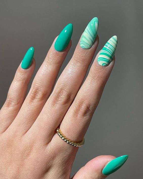65 Beautiful Green Nail Art Designs for 2024 фото №45 65 Beautiful Green Nail Art Designs for 2024 фото №45