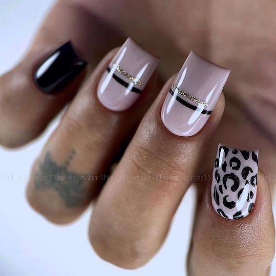 55 Black Nail Designs for 2024 фото №20